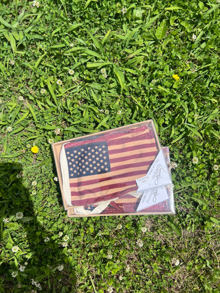 giving Ralph Lauren USA flag garland
