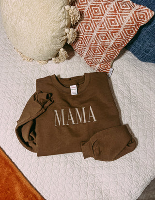 mama bold embroidery sweatshirt