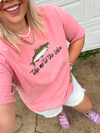 take me to the lake graphic tee