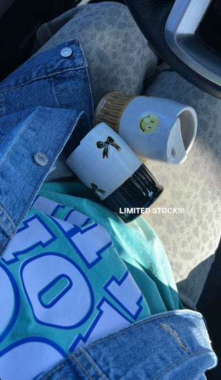 bow girlie ceramic mug