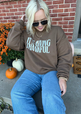it’s giving thankful sweatshirt