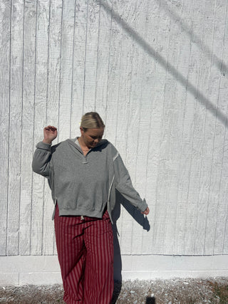 sporty girlie grey pullover