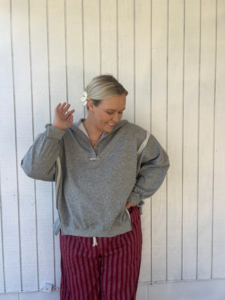 sporty girlie grey pullover