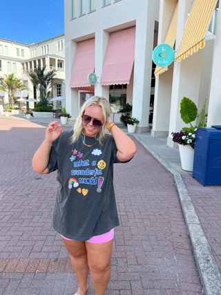 what a wonderful world graphic tee