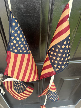 giving Ralph Lauren USA flag garland