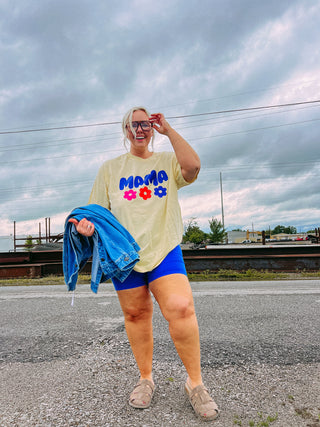 mama flower power graphic tee