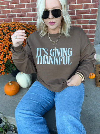 it’s giving thankful sweatshirt
