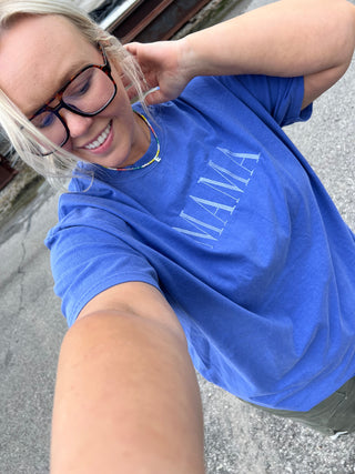 mama periwinkle graphic tee