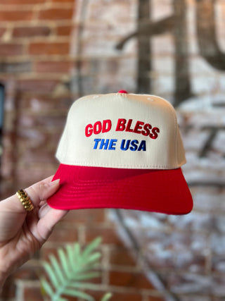 god bless the usa trucker hat