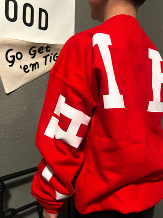 varsity kc chiefs style crew