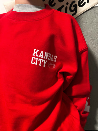 varsity kc chiefs style crew