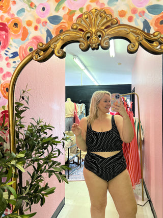 miss miss polka dot swim top