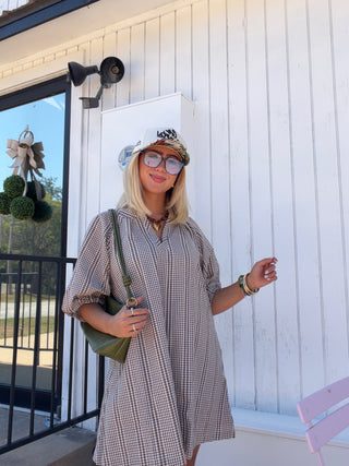 so so thankful gingham dress