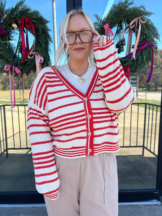 Don’t overthink it stripes cardigan