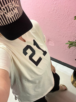 biggest fan - custom # graphic tee