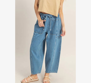 me who barrel denim pants