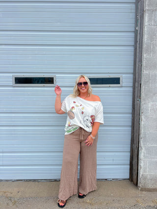 there it is striped wide leg pants