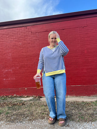 all blue skies terry pullover