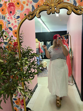 my eyelet white maxi skirt