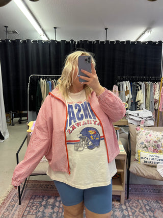 no rain no flowers red jacket