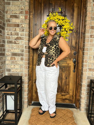 catch me if you can printed vest top