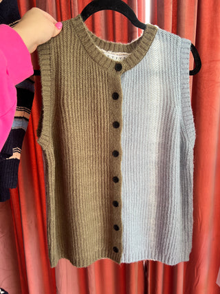 multi color cutie sweater vest small