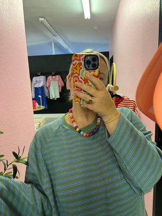 mali striped green set