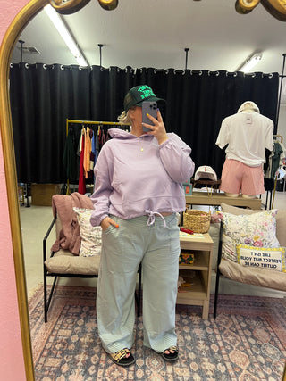 spring me up lilac hooded sweatshirt