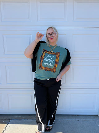 how lucky are we graphic tee