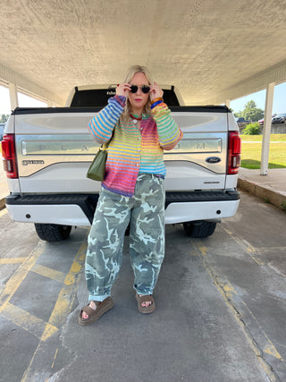 rainbow me up colorful cardigan