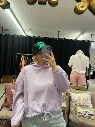 spring me up lilac hooded sweatshirt