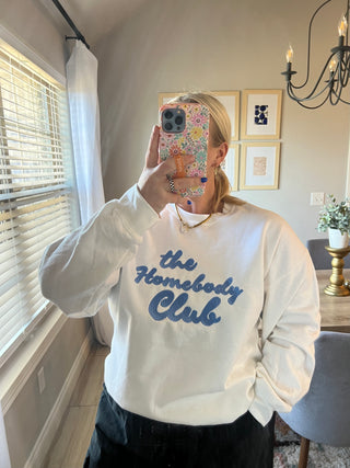homebody club white sweatshirt