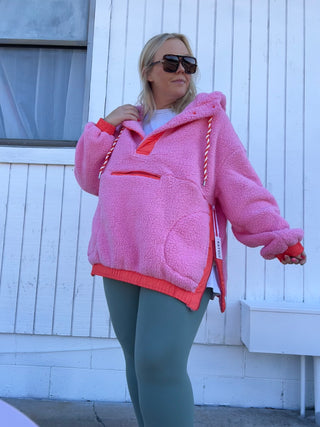 never met a cozier sherpa 1/4 zip