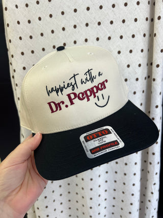 happiest with Dr Pepper trucker hat