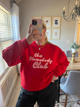 homebody club red sweatshirt
