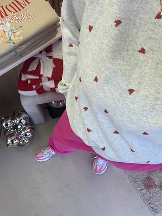 heart on full sweatshirt