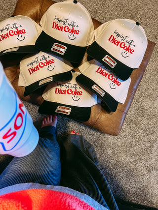 happiest with Diet Coke trucker hat