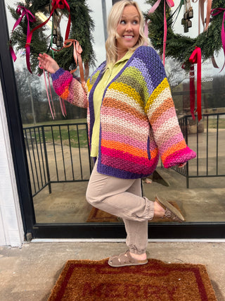the colorful queen cardigan