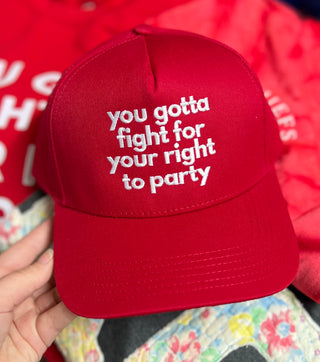 gotta fight for your right trucker hat