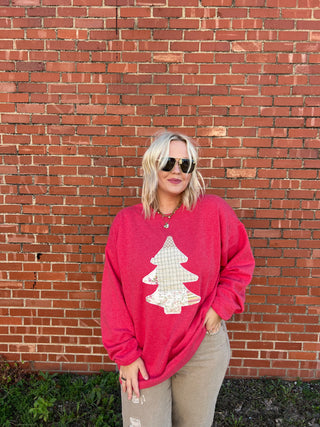 jolliest quilt tree sweatshirt