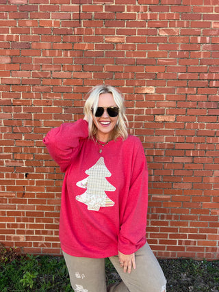 jolliest quilt tree sweatshirt