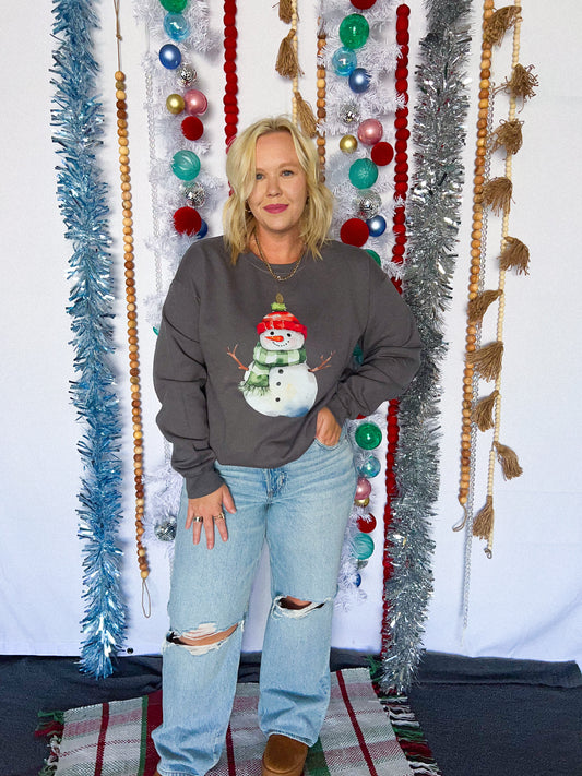 old school snowman sweatshirt