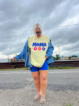 mama flower power graphic tee