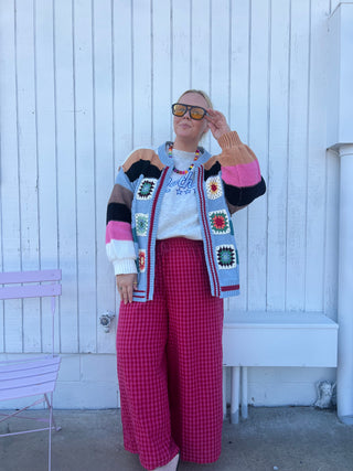 the the it girl colorful knit cardigan