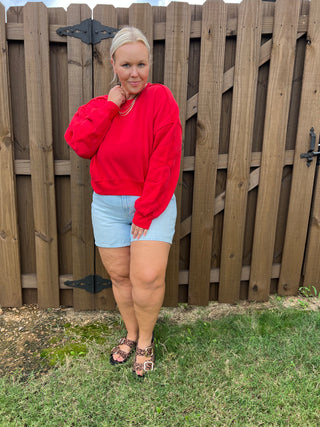 aim for the stars red sweatshirt