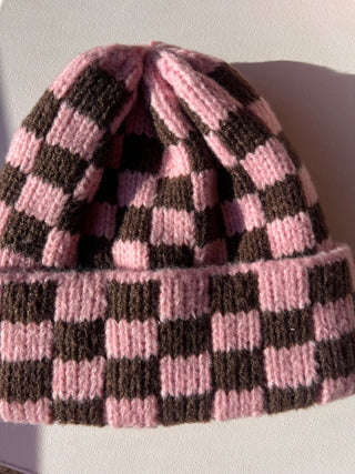 funky fun checkered stocking cap