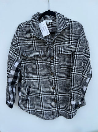 cozy up black shacket small