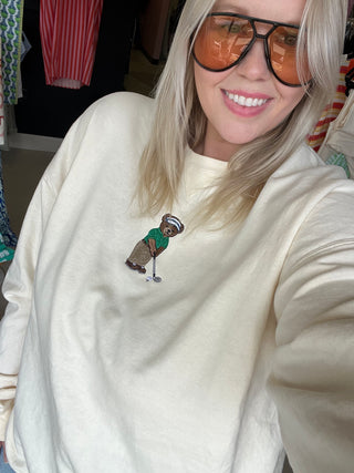 hitting the green golf  sweatshirt