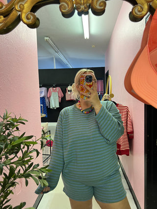 mali striped green set
