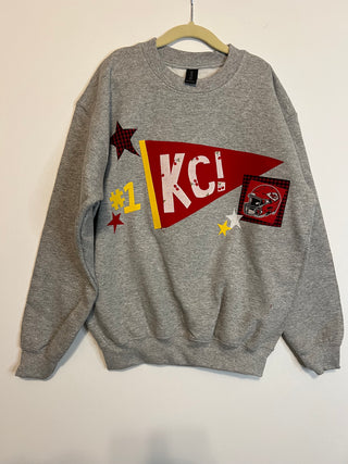 kc cherry girlie sweatshirt - youth medium